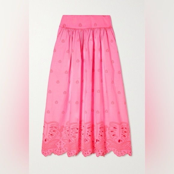 FARM Rio Pink Chic Eyelet Maxi Skirt - Picture 3 of 7